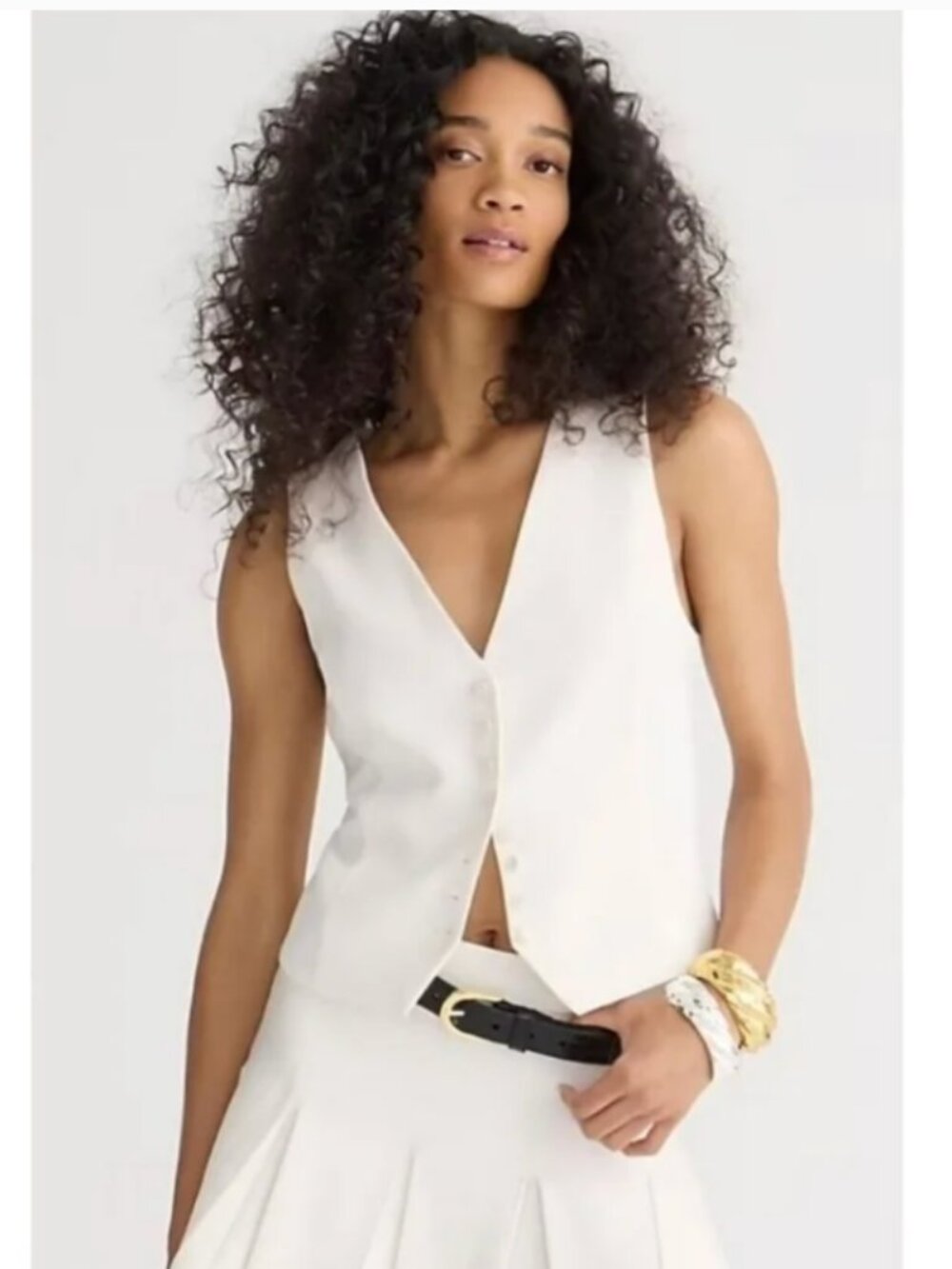 Slim-fit tuxedo vest in city crepe